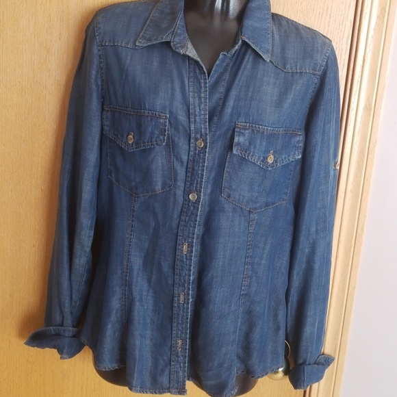 dark denim shirt women